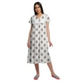 thumbnail image 1 of Moomaya Chemise de Nuit d'Allaitement à Col en V pour Femmes, Manches Courtes Imprimées, 1 of 5