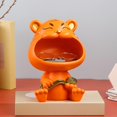 thumbnail image 2 of GUOOL Animal Statue Storage Container Holder Resin Figurine Sundries Container Jewelry Orange, 2 of 7
