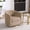 Taupe, variant on Leumius Swivel Barrel Chair with Solid Wood Base, Comfy Channel Tufted Accent Round Armchair, Single Club Sofa for Living Room Bedroom Reading Nook Corner Apartment, Beige