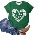thumbnail image 7 of mihongmao Shamrock Print T Shirts for Women Ladies and Gentlemen's Casual St. Patrick Print Short Sleeved Round Neck Top Green S, 7 of 7