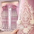 thumbnail image 4 of European Palace Luxury Curtains for Living Room Valance Grey Curtains Double Layer Relief Embroidered Tulle Blackout Curtains, 4 of 5