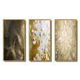thumbnail image 2 of Designart "Elegant Retro Glamour Smooth Gold Wave II" Abstract Shapes Framed Wall Art Set Of 3 - Gold Transitional Frame Gallery Wall Set For Home Decor, 2 of 6