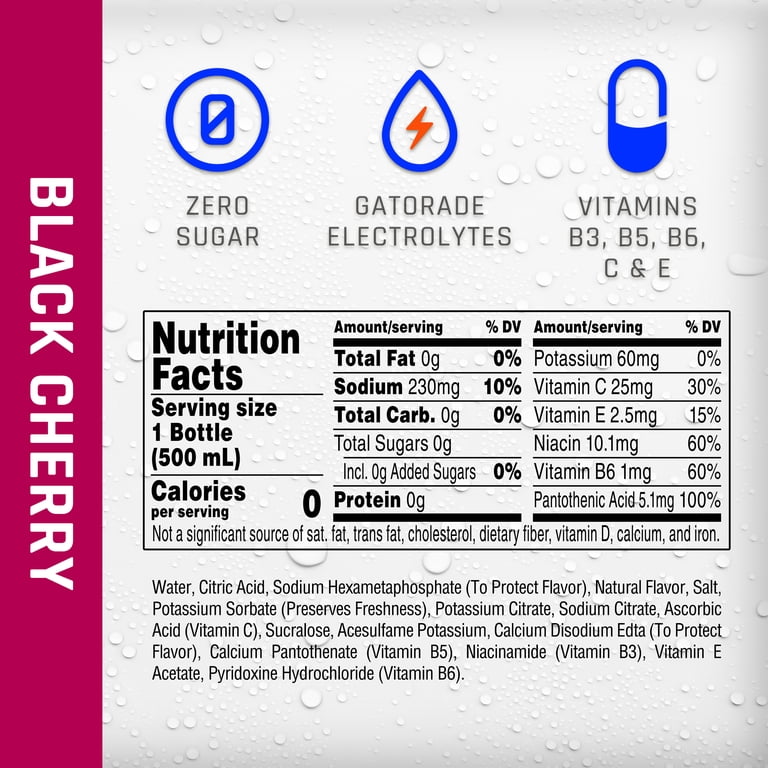 Propel Black Cherry Electrolyte Water, 16.9 fl oz, 12 Pack photo 2
