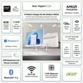 thumbnail image 2 of Acer Aspire C24 All-In-One Desktop, 23.8” FHD IPS 120Hz Display, AMD Ryzen 5 40 Processor, AMD Radeon Graphics, 8GB RAM, 512GB SSD, White, C24B-GMDCR-UWR5, 2 of 11