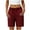 #07 Wine 【Mix & Match: Stock Up on Your Favorite Colors】, variant on Women's Soft Fabric Elastic Waist Drawstring Shorts with Functional Pockets, Tummy Control Body Shaping, Breathable Quick Dry for Running, Casual Lounge & Travel | TruHer,Army Green L