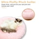thumbnail image 3 of Cama para perros y gatos con forma de donut rosa de 40 cm, cama de almohada redonda para interiores con pelo largo y cálido para mascotas pequeñas, 3 of 7
