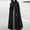 Black, variant on Turilly Women Autumn Fashion Solid Hooded Button Cloak Split Fork Woolen Coat