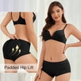 thumbnail image 6 of GAI YI Women's Butt Lifter Shapewear Panties - Tummy Control Body Shaper Underwear with Removable Pads, High Waist Booty Enhancer Panties 2 Pack Black+Black S, 6 of 7