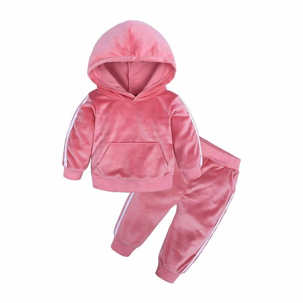TIMIFIS Kids Sweatsuit Toddler Sweats Baby Boys Girls Candy Color