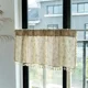 thumbnail image 1 of Cortinas de cocina de lino y algodón, cortinas cortas hechas a mano con borlas, cenefa para ventana, cortinas para café, niveles para granja, dormitorio, bolsillos para varillas, 1 of 5