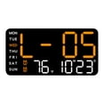 thumbnail image 4 of Reloj despertador digital Reloj de pared Ligero Fecha LED Reloj despertador de escritorio Eléctrico Luz naranja, 4 of 9