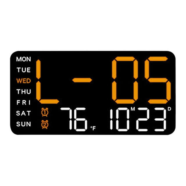 Reloj despertador Digital, reloj electrónico portátil, 2 configuraciones de alarma, reloj despertador LED de escritorio, reloj de pared para dormitori Luz naranja