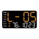 thumbnail image 4 of Reloj despertador digital LED con dos configuraciones de alarma y pantalla LED de tiempo. Eléctrico. Luz naranja, 4 of 9