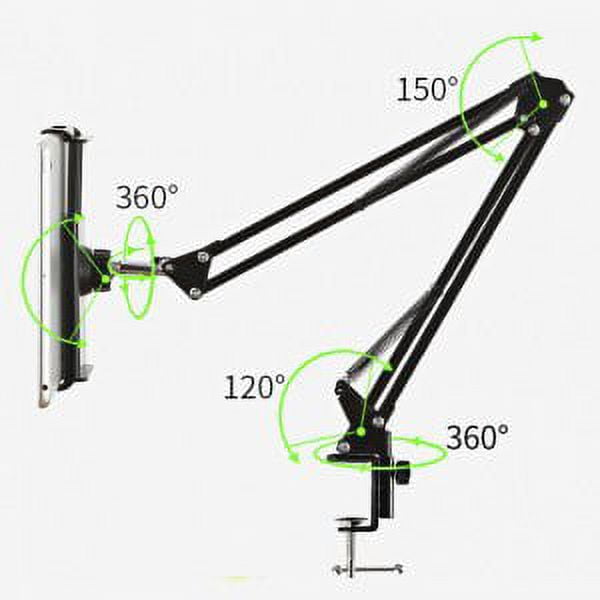 360 Adjustable Long Arm Phone Tablet Holder Bracket Stand Mount For Bed or Desk