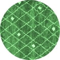 thumbnail image 1 of Ahgly Company Indoor Round Trellis Emerald Green Modern Area Rugs, 5' Round, 1 of 4