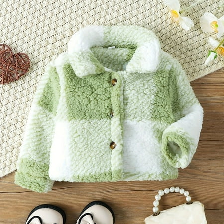 

Baby Girls Coats & Jackets Autumn Winter Long Sleeve Warm Plaid Fashion Girls Outdoor Jackets & Outerwear Sportwear