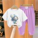 thumbnail image 2 of Odeerbi 2-12 Años Niño Niña Conjunto de Verano Camiseta de Manga Corta de Algodón Ice Silk Pantalón de Chándal Conjunto de Dos Piezas de Ropa Interior Estampada, 2 of 4