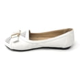 thumbnail image 3 of Victoria K Women's Dot Cut Out Front With Embossed Bow Ballerina Flats, 3 of 5