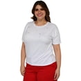 thumbnail image 2 of Playera con pedrería talla extra, modelo 3022-A (Blanco) blanco 36 Roman Fashion Blusa extra 3022-A, 2 of 6