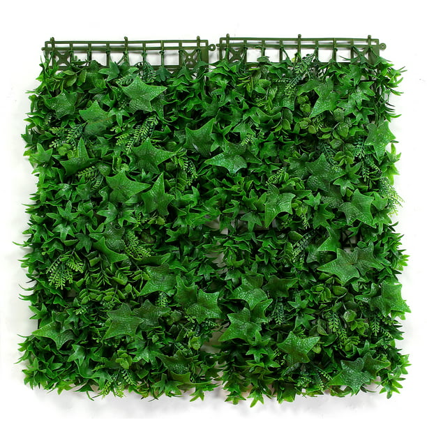 4 Pack Leaves Artificial Panels Hedge Plant UV Protected Privacy Hedge Screen HighDensity
