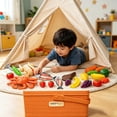thumbnail image 6 of Loespoir Pretend Play Food Set, Peel and Cut Fruit Vegetable Toys, Kitchen Cutting Playset, Educational Role Play, Toddler Preschool Kids, Montessori Learning Gift, 6 of 7