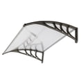 thumbnail image 2 of Tcbosik Outdoor Window Awning Exterior, 40" x 32" Front Door Overhang Canopy for Sun Shutter, UV, Rain and Snow Protection, White & Gray Bracket, 2 of 8