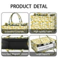 thumbnail image 4 of Large Capacity Tote Bag,Yellow Lemon Fruit Slices White Pattern Handbag Fashion Luxury Tote Bag,15.7"x13"x 5.1" Inches,Laptop Compatible, 4 of 6