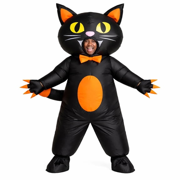 Giant Fire Cat Inflatable Halloween Costume for Adults, Adult Size S-XL (28-42), by Morph Suits