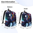 thumbnail image 2 of Goofa The Nightmare Before Christmas Pattern Durable Canvas Daypack - High-Quality Vintage Backpack, Compact & Versatile for Travel and Everyday Use-Small, 2 of 5