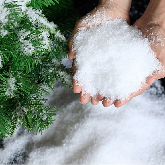 Clearance Under $3 Artificial Snow Powder – Dry Winter Snowflakes for Christmas Crafts & Displays (8mm)