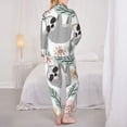 thumbnail image 6 of Goofa Cute Cartoon Sloth Printed Women’s 2 Piece Pajama Set Super,Pajamas Women's Long Sleeve Sleepwear Soft Button Down Loungewear Pjs Lounge Set Nightwear-, 6 of 9