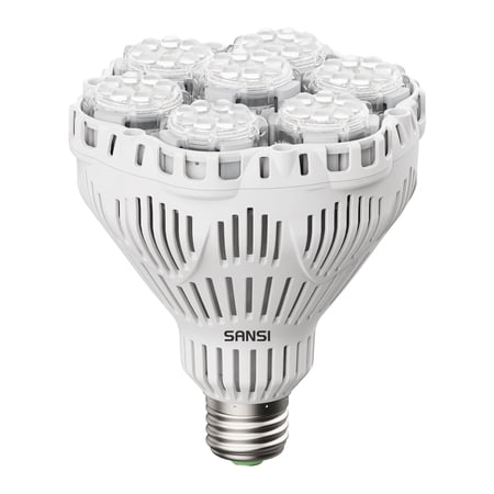 SANSI 45W 6000 Lumens Brightest LED Light Bulb BR30 400W Equivalent 5000K Daylight E26 to E39 Super Bright Bulb Non-Dimmable 22-Year Lifetime Energy Saving for Home Workshop