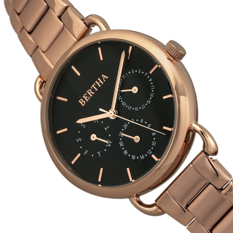 NWT Bertha Gwen Black Dial Ladies Watch Bertha Gwen Black Dial Ladies Watch BR8303 847864165625  main image 2