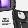 thumbnail image 4 of FJLBDE Case for iPad Air 13 Inch M3 2025/M2 2024 12.9 inch (3rd/4th Gen) with 360 Rotating Stand, Shoulder Strap, Heavy Duty Shockproof Cover, Black, 4 of 7
