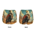 thumbnail image 5 of Picia Western Desert Cactus Bald Eagle Pattern Women's 2 in 1 Athletic Running Shorts High Waisted Workout Casual Gym Sweat Shorts with Comfy Liner Zipper Pockets-Small, 5 of 9