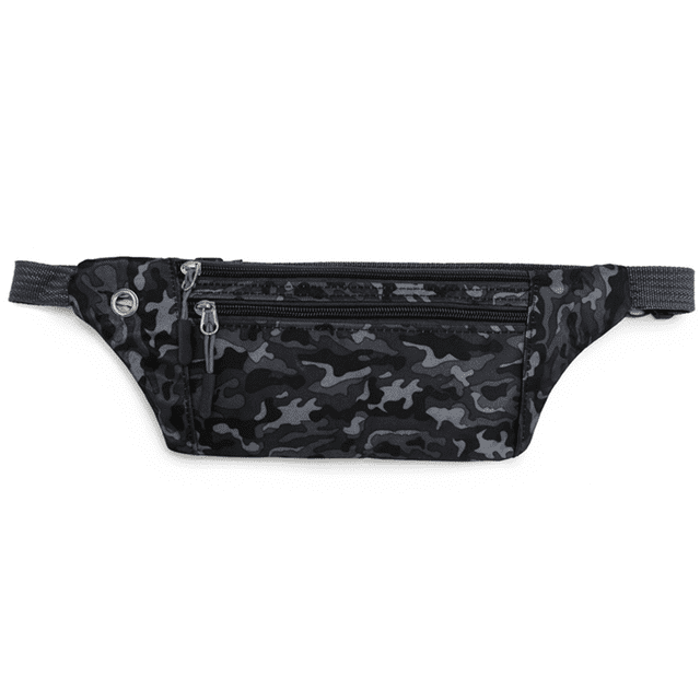Riñonera deportiva con un hombro diagonal para fitness, cartera de negocios, impermeable, bolsa para deportes al aire libre, riñonera ajustada, con conector para auriculares y cremallera, correa