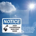 thumbnail image 6 of Avoid Contamination Wash Your Hands OSHA Notice Rigid Plastic Sign 24 Inch x 18 Inch - 10 Pack, 6 of 8