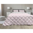 thumbnail image 1 of Romantic Comforter & Sham Bedding Set, Valentine's Day Heart Shaped Balloons Celebration Birthday Theme, 3 pcs Duvet Set Microfiber Filling Quilt, 5 Sizes, Pink and White, by Ambesonne, 1 of 4