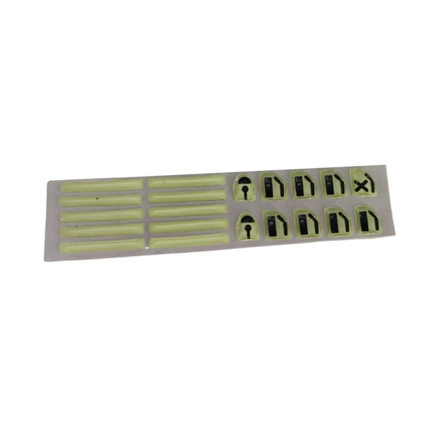 Kenally Etiqueta engomada de la ventana del coche Calcomanía del botón de elevación luminosa Desmontable Interior Naranja Automoción decorativa y accesorios Grün