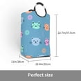thumbnail image 3 of DouZhe 50L Rectangular Laundry Basket, Colorful Cartoon Cats Face Prints Waterproof Foldable Laundry Hamper with Aluminum Handles, 3 of 6