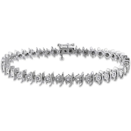 Miabella 1/2 Carat T.W. Diamond Sterling Silver Tennis Bracelet, 7.25