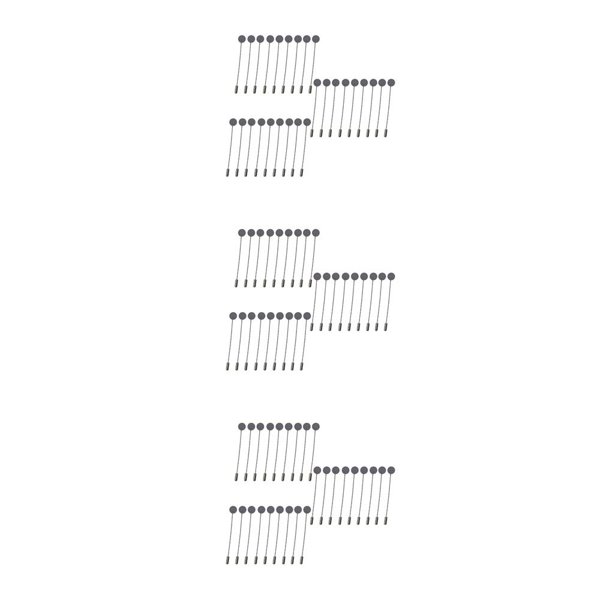 Kearding Paquete de 24 alfileres de bandeja redonda, broches de seguridad de acero inoxidable con , traje de hombre, ropa, suministros de Type4 NO4