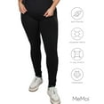 thumbnail image 6 of Wellfit Women's Reflective Rainbow Slim-Fit High-Waist Shaping Performance Leggings, M, Black, 6 of 9