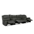 thumbnail image 5 of Home Theater 4 Seat Recliner Sofa with Cup Holders, Grey, 5 of 7