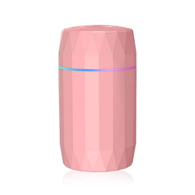 Humidificador 1200ml Cool Mist Maker Luz nocturna Mini difusor de aroma para dormitorio, sala de estar, rosa, boquillas dobles Methold HA008662-03B