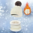thumbnail image 2 of GDREDA Winter Knitted Wool Set with Velvet and Thermal Padding for Cold Weather Comfort White,One Size, 2 of 4