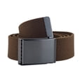 thumbnail image 2 of E-Living Store Fully Adjustable Men's Military Style Canvas Web Belt with Ratchet Buckle, Brown, 46", Brown, 2 of 2