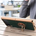 thumbnail image 5 of Compatible with Galaxy Z Flip 3 Kickstand Case Shiny Ring Holder Plating Rose Gold Edge 360 Degree Rotate Stand for Women Girls Slim Protective Magnetic Cover Case for Samsung Z Flip 3, Green, 5 of 15