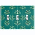 thumbnail image 1 of Metal Light Switch Plate Cover Elegant Burgundy Chandelier Damask DAM096, 1 of 13