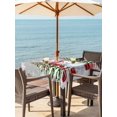 thumbnail image 2 of Outdoor Tablecloth with Umbrella Hole and Zipper, Grey Christmas Square Table Cloth 54x54 Inch Waterproof Tablecloth, Snowman Snowflake Xmas Tree Gifts Picnic Table Cover for Patio Camping, 2 of 7